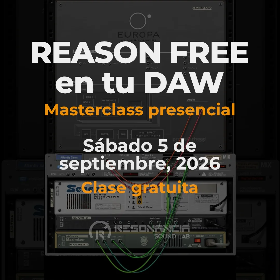 Masterclass presencial gratutia - Reason Free en tu DAW